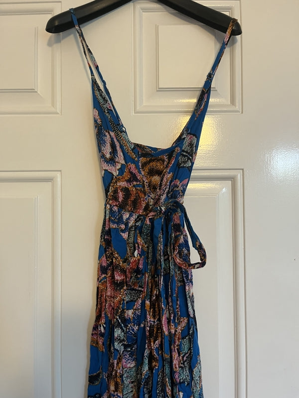 Preloved Floral Cross Back Maxi Dress