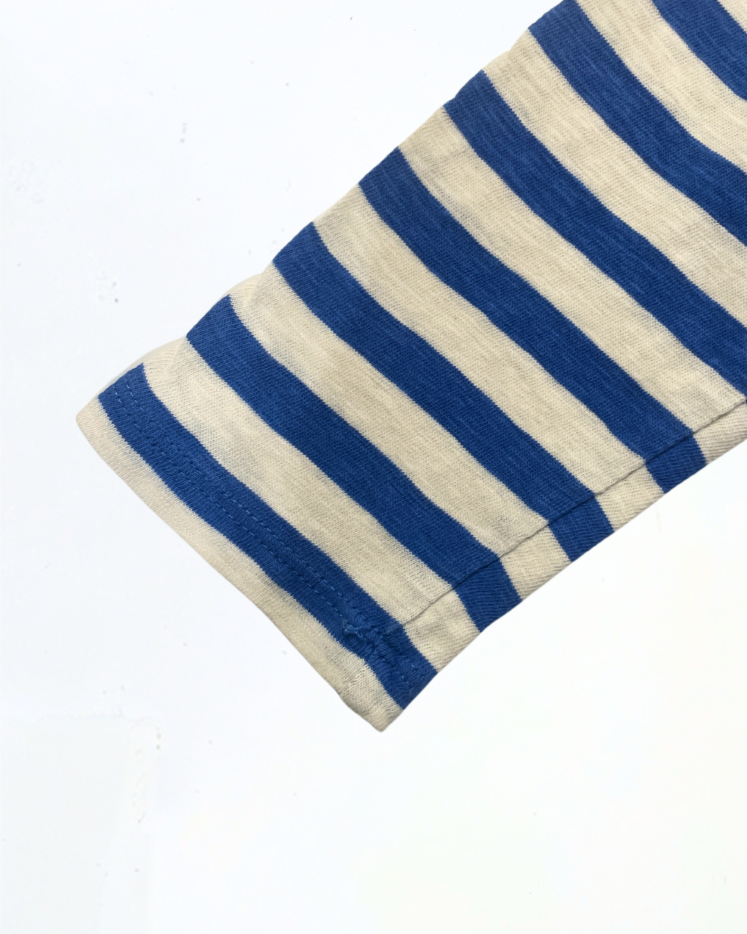 second hand J.Crew J.Crow White & Blue Long Sleeve Painter Tee in Size L 18 OWNI