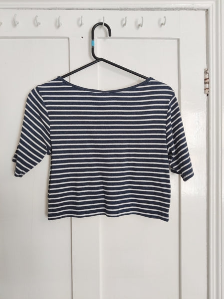 Preloved Cropped Breton t-shirt