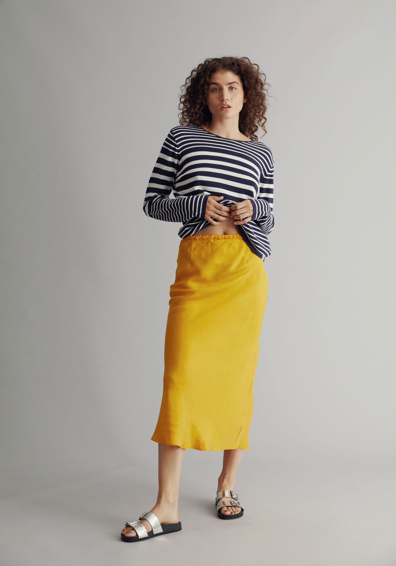 second hand KOMODO RAI Slip Skirt - Cupro Amber 50 OWNI