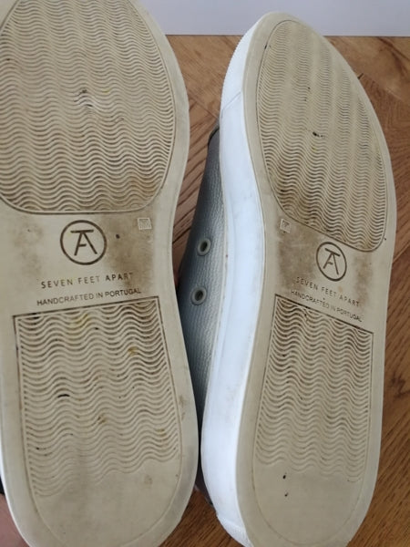 Preloved Seven Feet Apart silver trainers size 37 (UK 4)