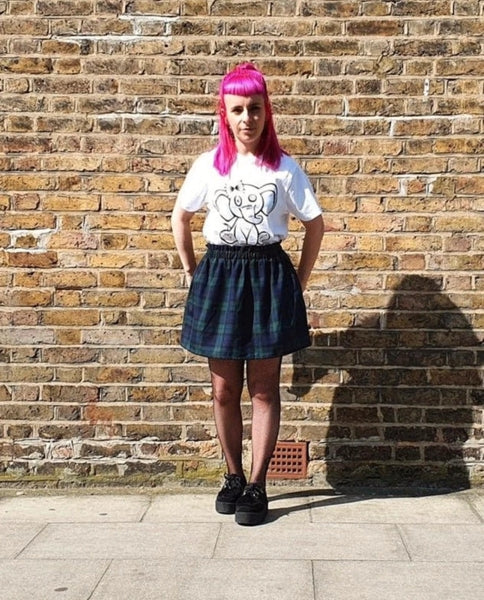Preloved Tartan mini skirt with pockets