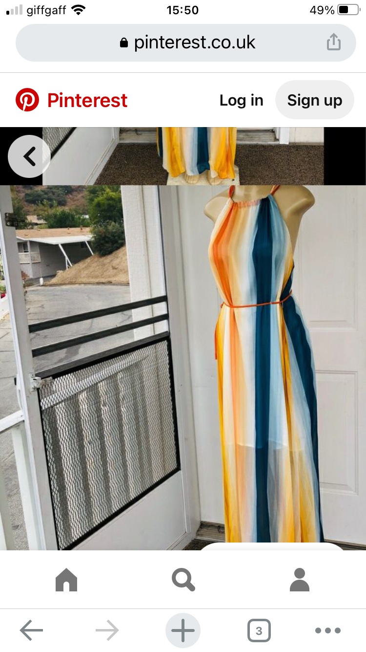 Preloved Long striped summer dress