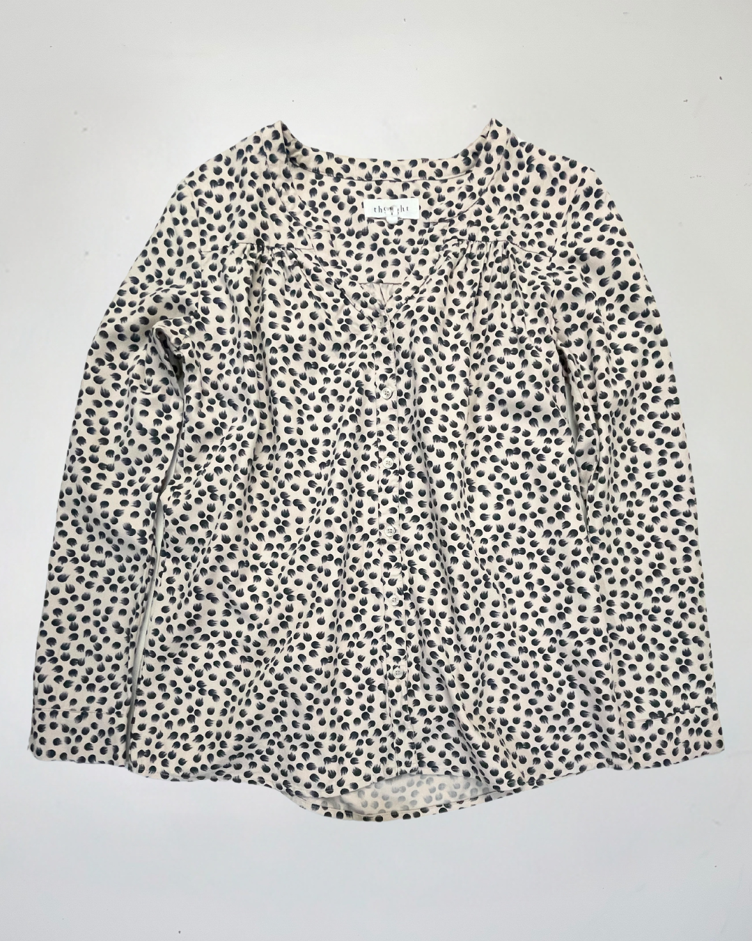 second hand Thought Beige Patterned Shirt in Size XS 10 OWNI