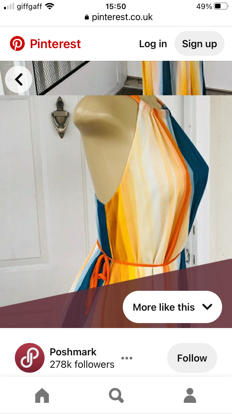 Preloved Long striped summer dress