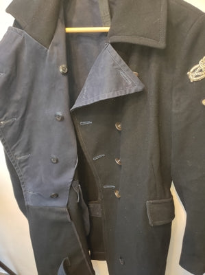 Preloved Navy Wool Double Breasted Peacoat
