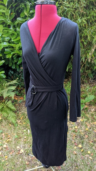 Preloved People Tree Black Teagan Wrap Dress