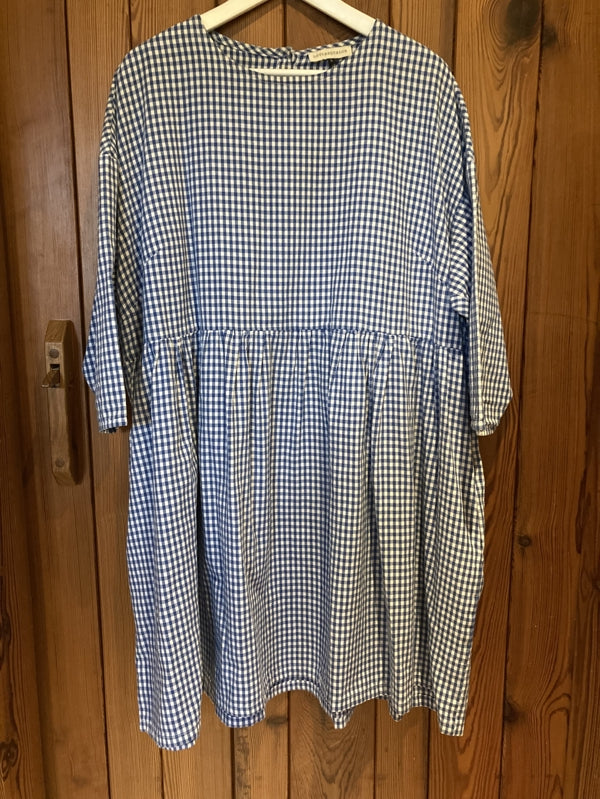 Preloved blue gingham clara dress