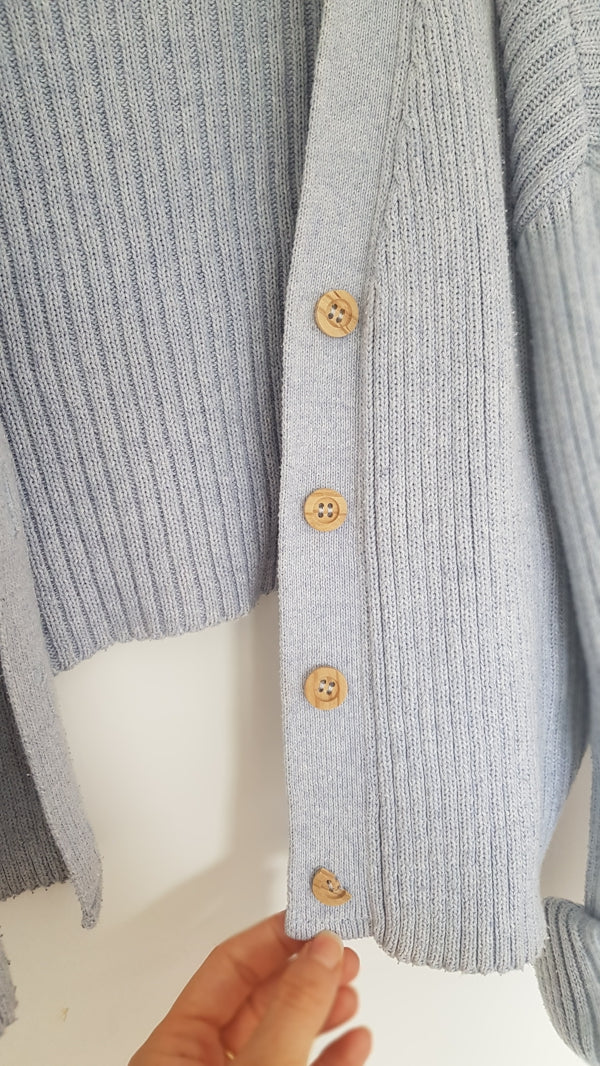 Preloved Nu-in Recycled Pastel Blue Cardigan