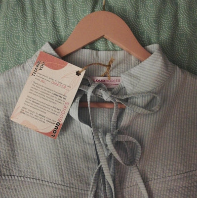 Preloved Coretta shirt Blue Cotton