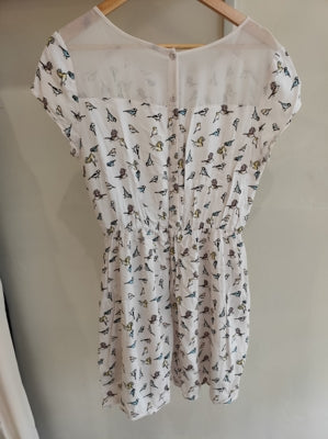 Preloved Bird print skater dress