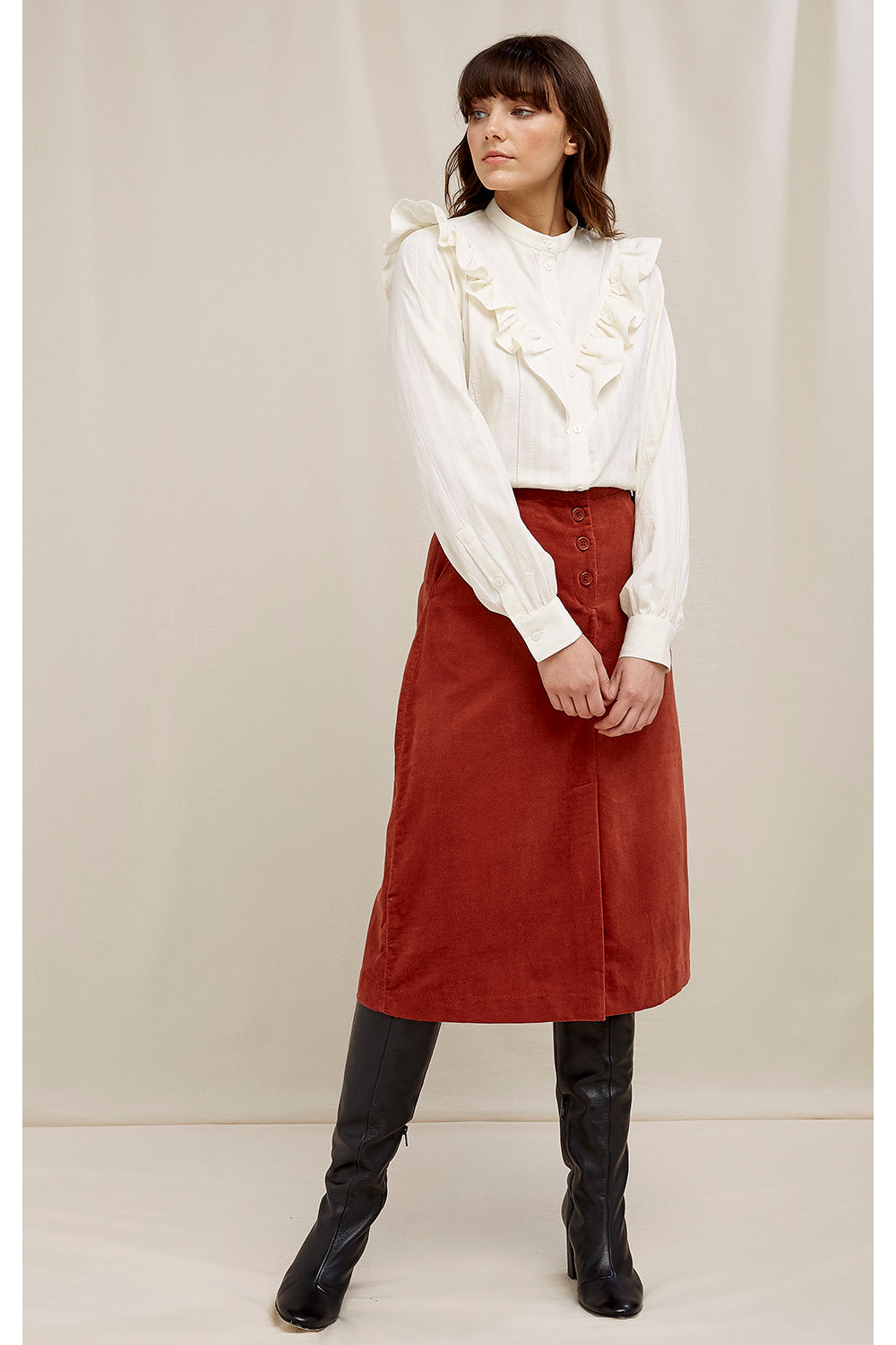 Preloved Alma Blouse in Ivory