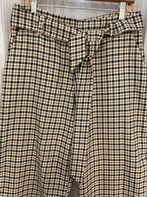 Preloved Houndstooth tie waist trousers