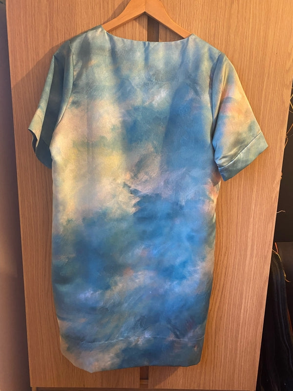 Preloved Deborah Campbell Atelier Dress Sky print mini dress
