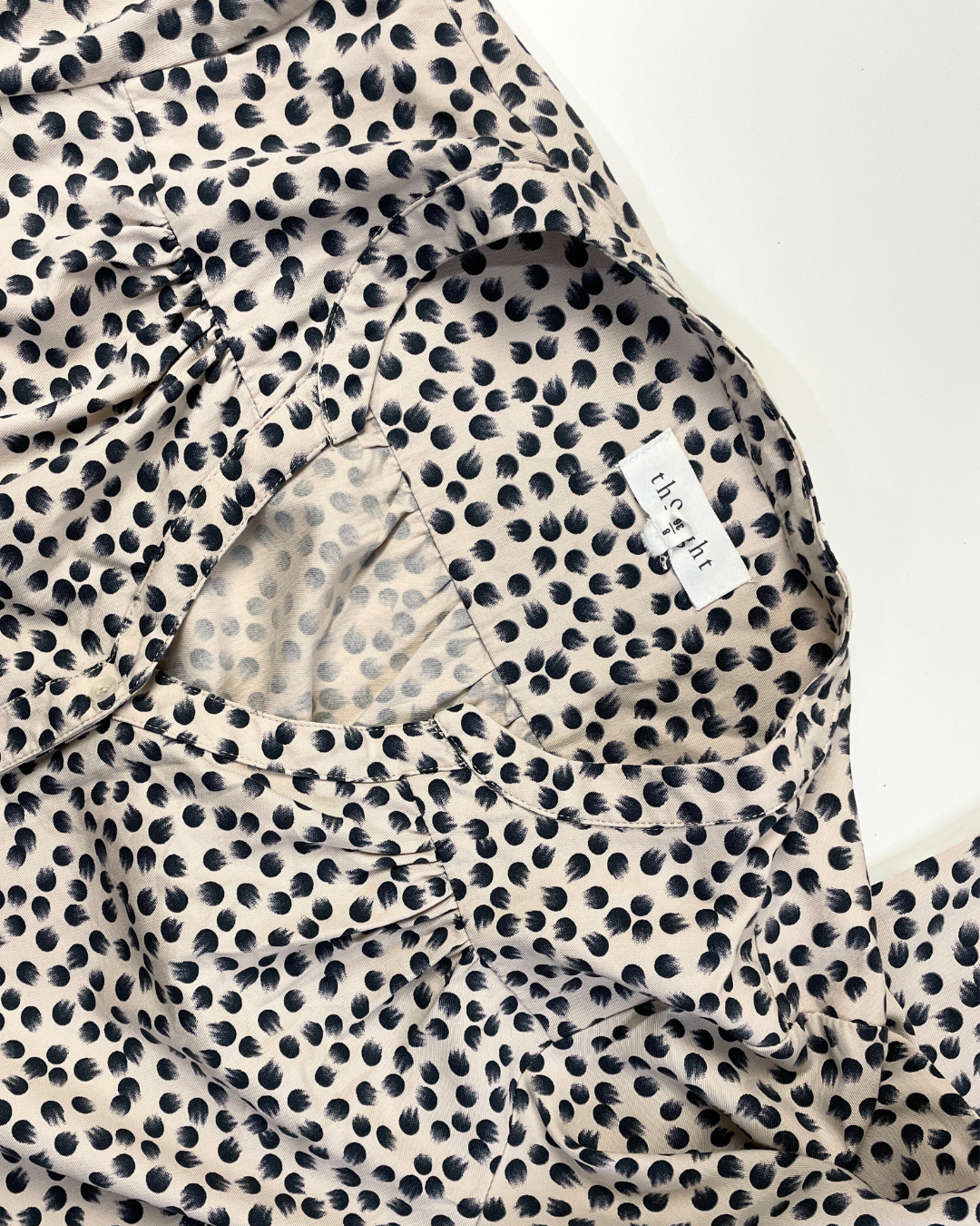 second hand Thought Beige Patterned Shirt in Size XS 10 OWNI
