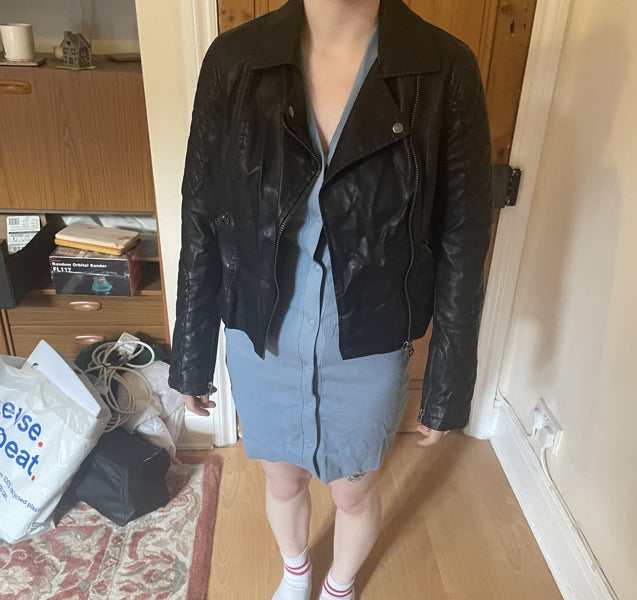 Preloved Topshop Faux Leather Jacket