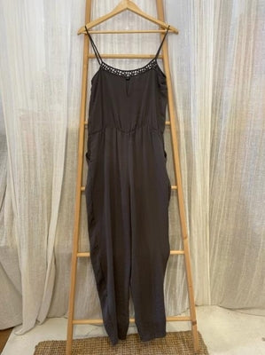 Preloved Grey strappy silky jumpsuit