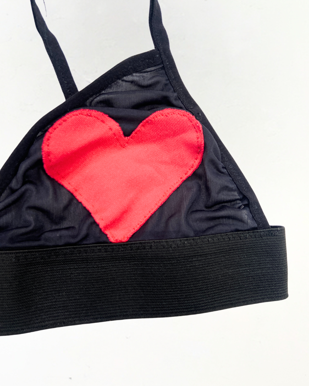 second hand Unknown Unknown Heart Patch Bralette Size S 3 OWNI