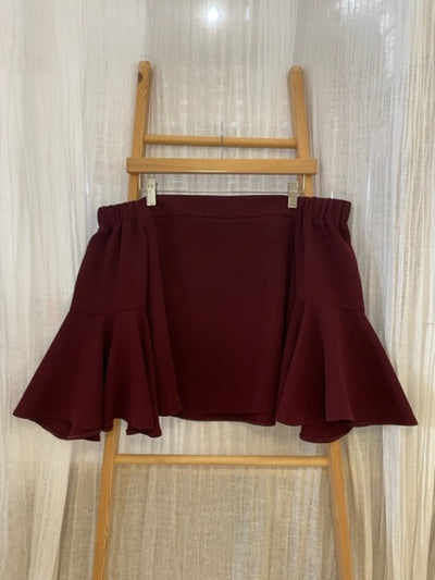 Preloved Off the shoulder maroon bell sleeve top
