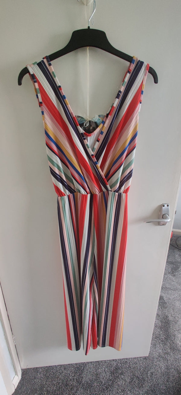 Preloved Rainbow striped playsuit