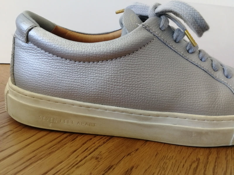 Preloved Seven Feet Apart silver trainers size 37 (UK 4)