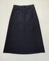 second hand Cos Cos Dark Navy Textured A-line Midi Skirt in Size 8 25 OWNI