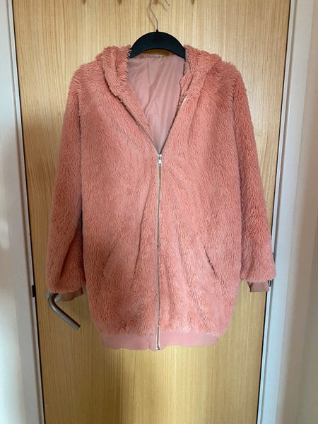 Preloved Pink fluffy jacket