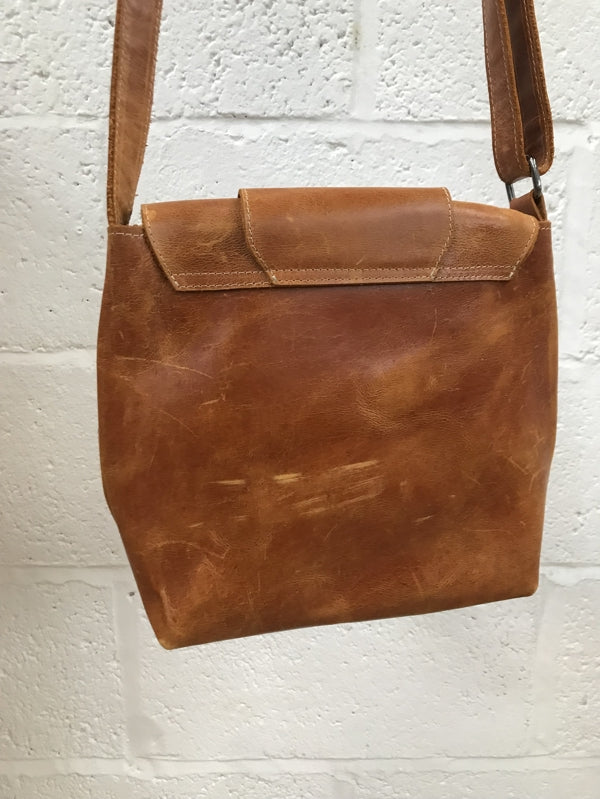 Preloved Ehiopian Leather Satchel