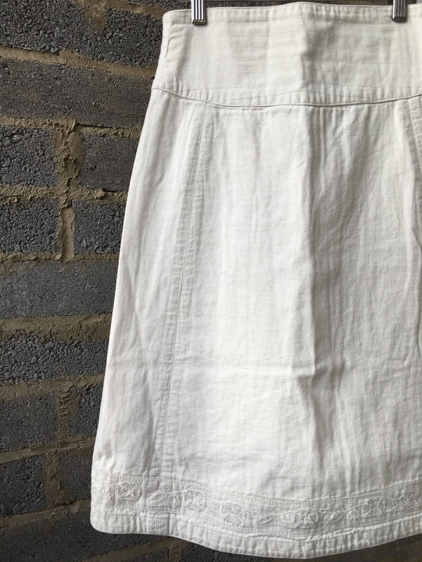 Preloved Cream quilted skirt from Noa Noa