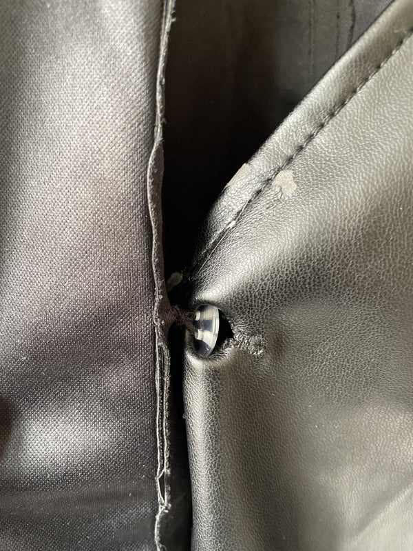 Preloved Pleather black wrap dress