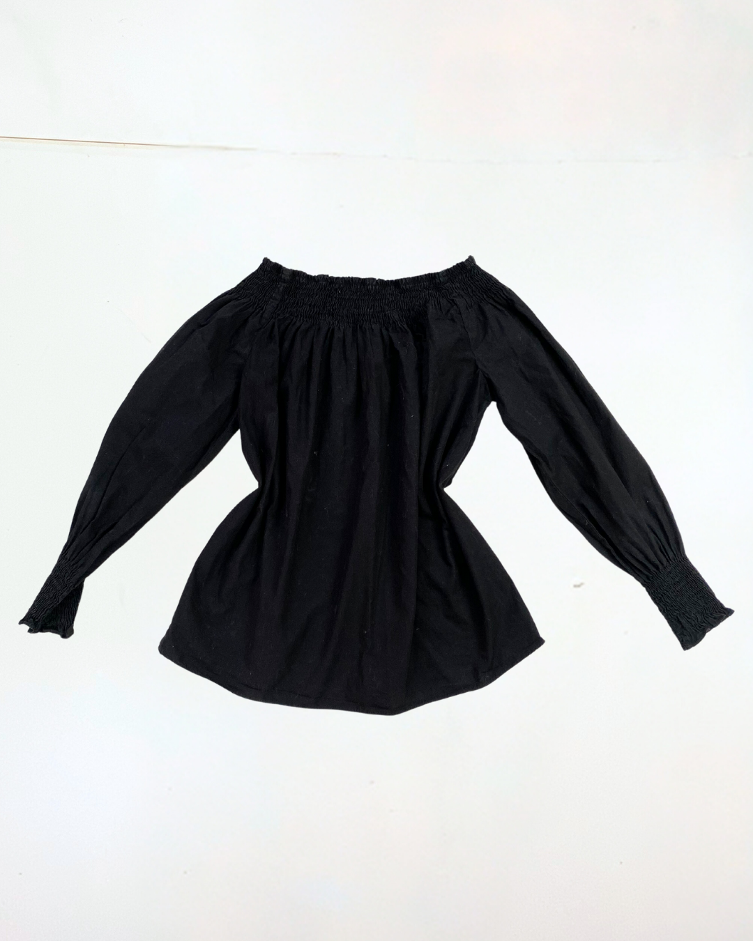 Zara Black Smock Top Size S