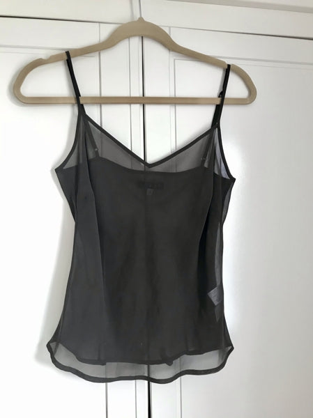 Preloved Brown silk blouse with matching camisole