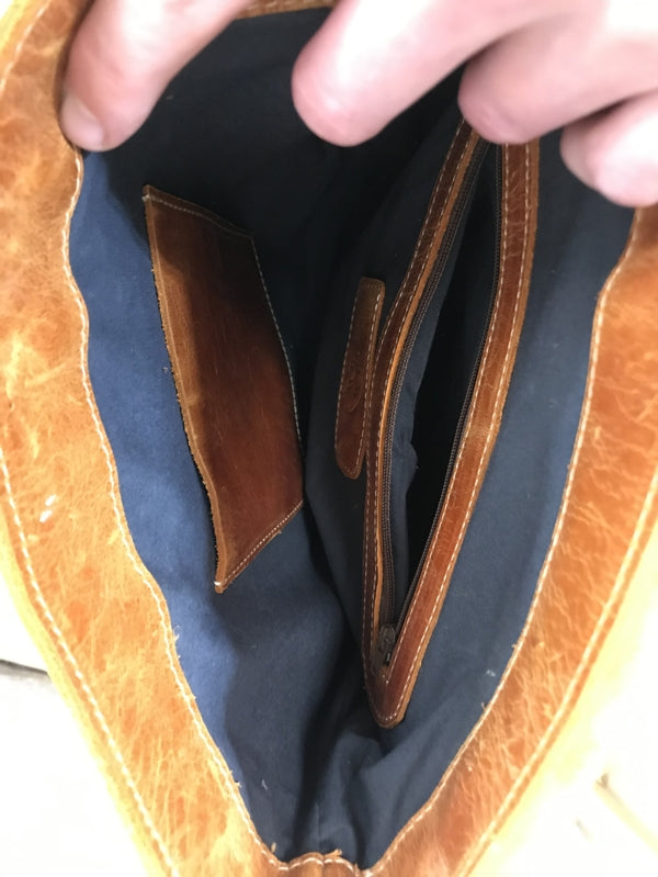 Preloved Ehiopian Leather Satchel