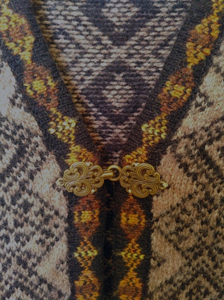 Preloved Pure Wool Icelandic / Nordic Style Cardigan