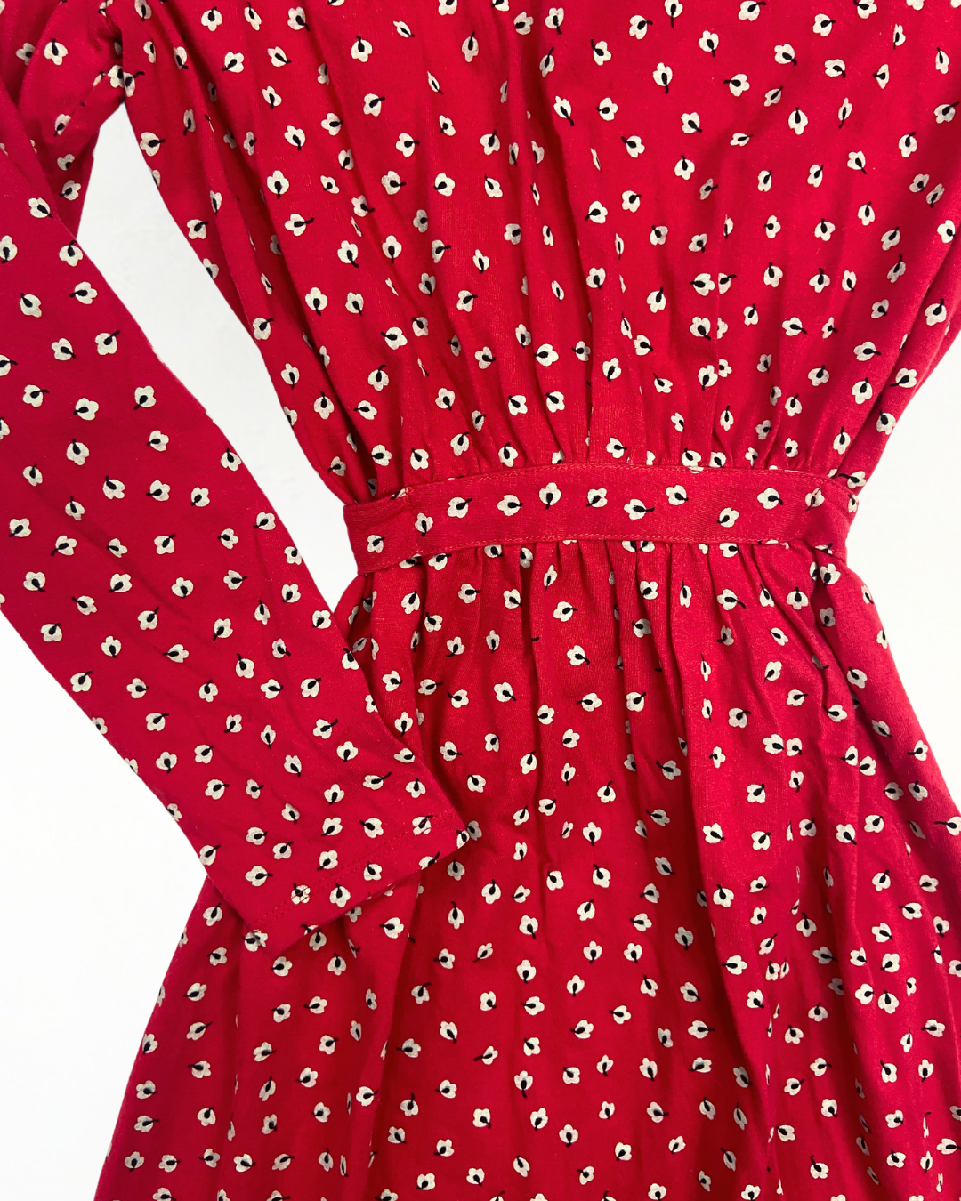 People Tree Red Long Sleeve Dress
