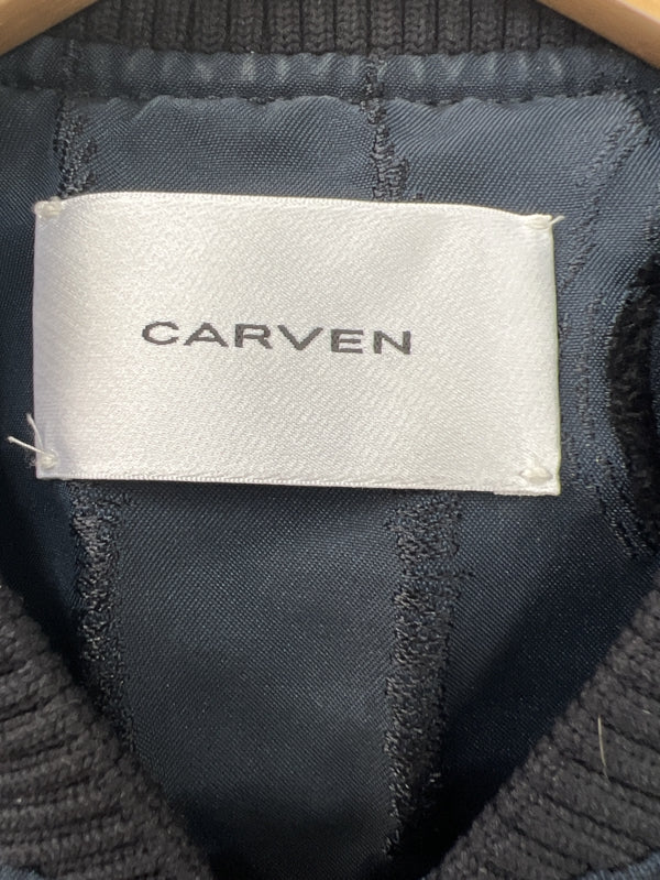 Preloved Carven Navy zip through bomber jacket