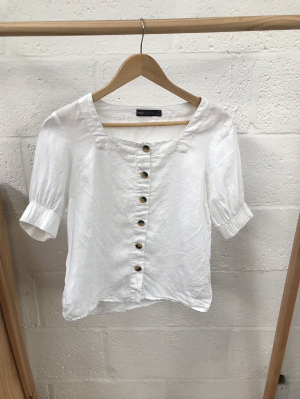 Preloved White Linen Shirt