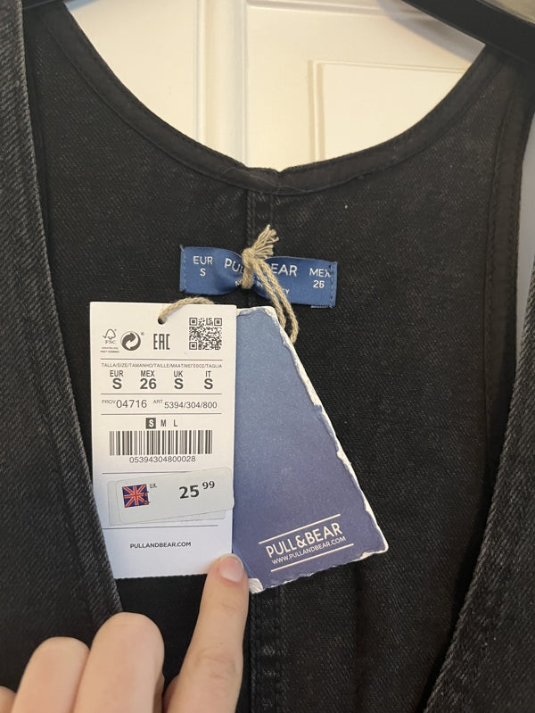 Preloved Denim Dungaree Dress
