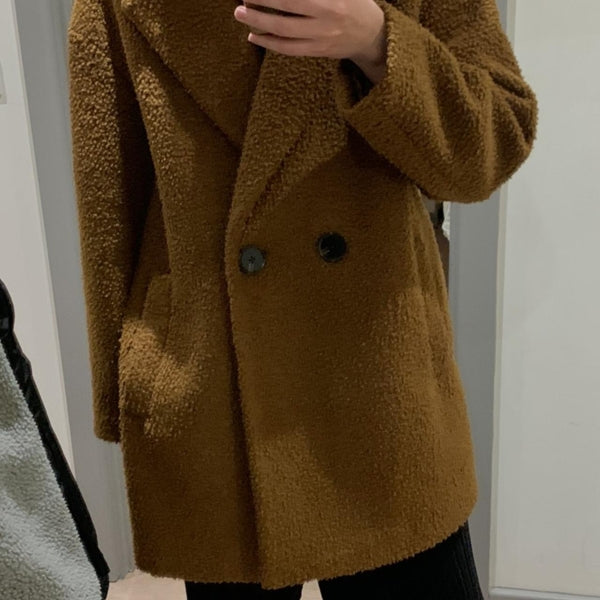 Preloved mustard warm coat by M&S