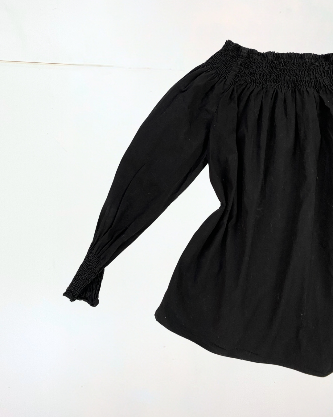 Zara Black Smock Top Size S