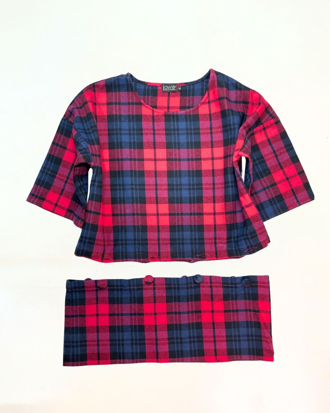 second hand Lowie Lowie Checked Top in Size M 20 OWNI