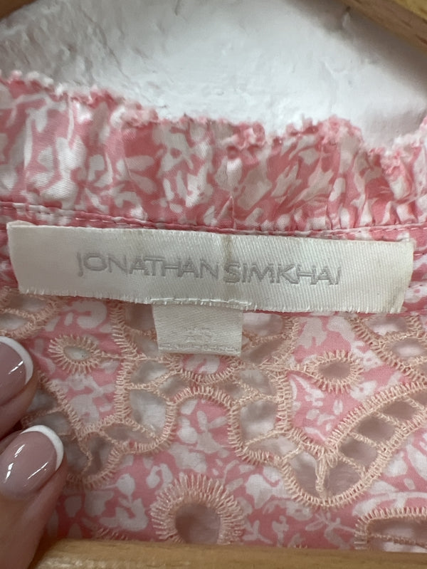 Preloved Jonathan Simkai Pink and white floral blouse
