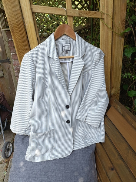 Preloved Striped Summer Jacket