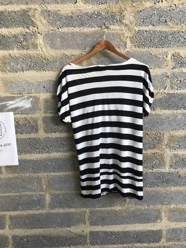 Preloved Stripey Flowy Top