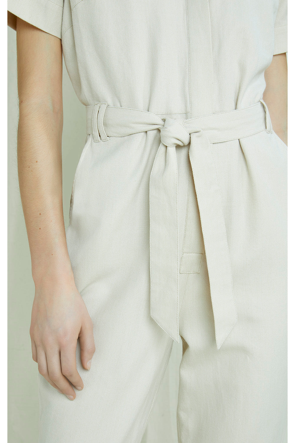 second hand People Tree Cream Jumpsuit With Button Up Front 18 OWNI