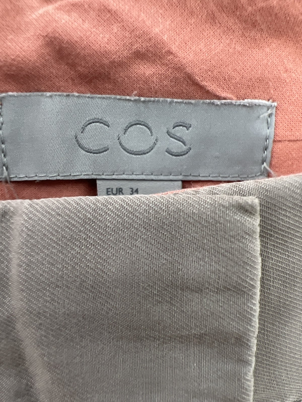 Preloved Cos Pleat front turn up trouser beige