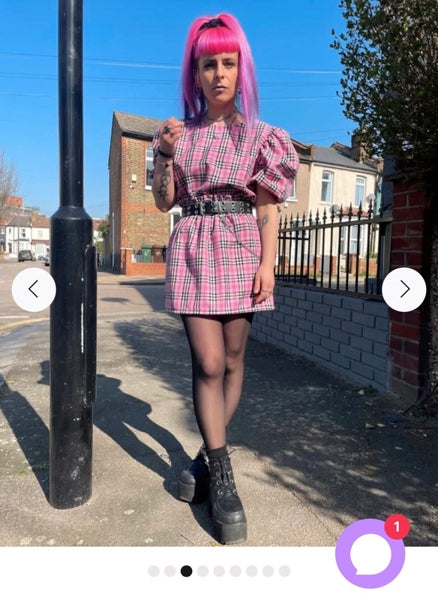 Preloved Tartan mini skirt with pockets
