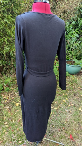 Preloved People Tree Black Teagan Wrap Dress