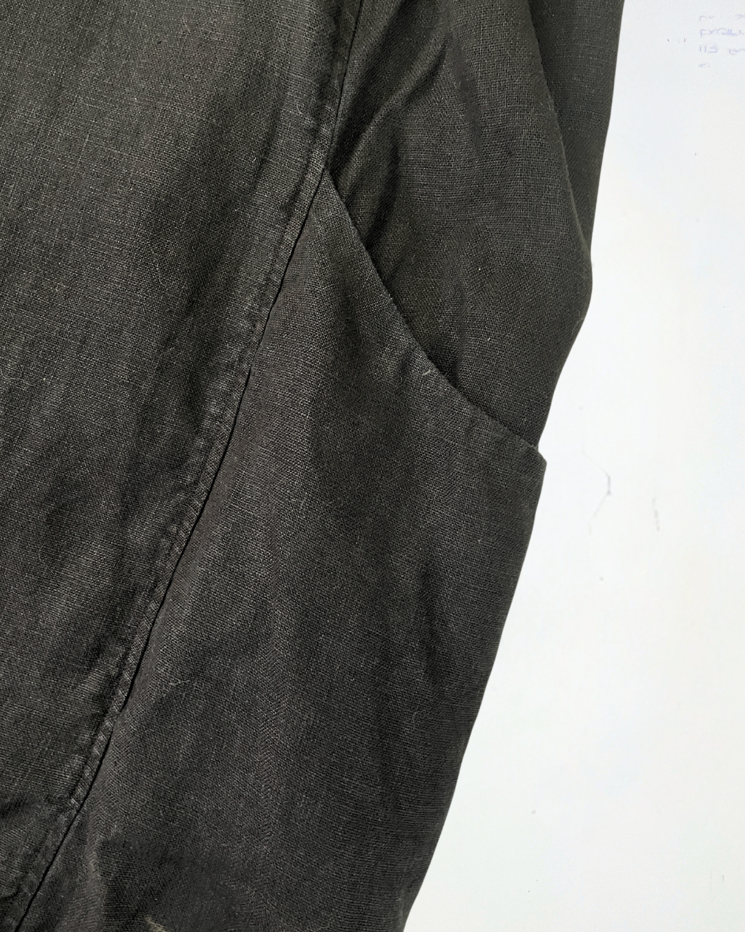second hand Elizabeth Suzann Elizabeth Suzann Black Linen Gown with Pockets in Size XL 141 OWNI