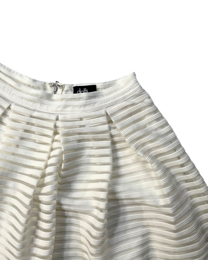 Dotti White Stripe Midi Skirt